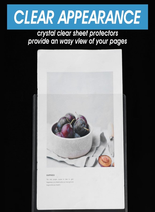 AojSup 24 Pcs 9.7" x 14" Menu Cover, Rigid Print Protectors, Heavy Duty Clear Menu Holder, Poster Protector Sleeve, Hard Plastic Paper Sleeves for Page Sheet Photographs Document Birth Certificate - Image 4